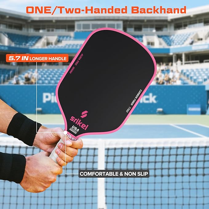 Pickleball Paddles, Raw T700 Carbon Fiber Pickleball Paddle, 16mm Power Polymer Core, Professional Rackets for Great Spin, Control & Precision Shots, USAPA Approved
