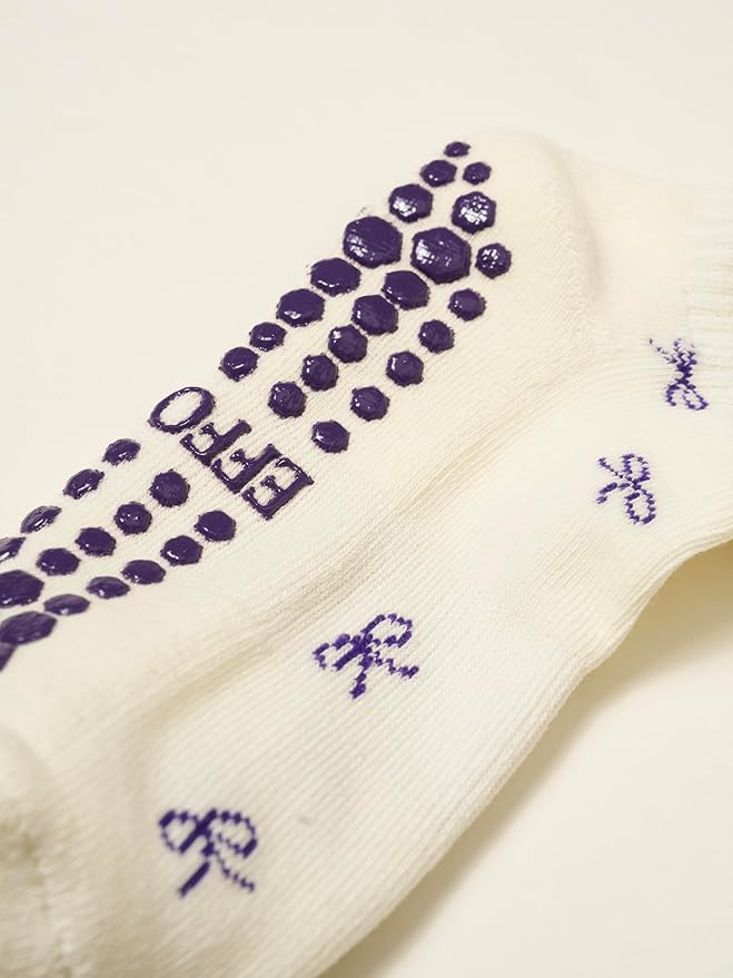 Crew Half Calf Grip Socks, Cutest Fruits Pilates Socks, Ruffle socks, Non-Slip, Barre Yoga Fitness