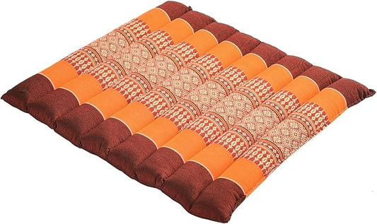 Rollable Cushion - Organic Kapok Filling, use Rolled or Flat for Yoga and Meditation, Lightweight, Great car or seat Cushion
