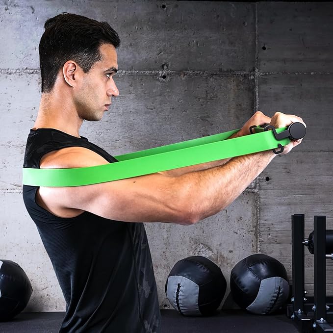 Resistance Band Bar, Sportneer Detachable Workout Exercise Bar Handles for All Kinds Resistance Bands - 3 in 1 Power Lifting Fitness Bar for Home Gym Full Body Workout