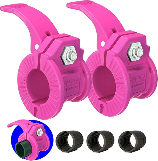 Barbell Clips 1 inch Barbell Clamps 0.9-1.18inch Quick Release Weight Clips for Bars Multi-Size Adjustable Olympic Barbell Clamps(ROSE)