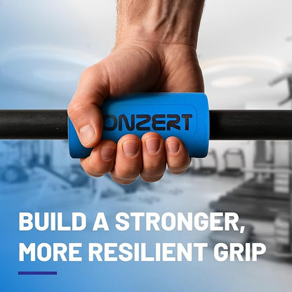 Grip Strength Trainer - Dumbbell & Bar Grips for Lifting, Forearm Training, Pull Up Handles, Weightlifting Workout Equipment, Thick Rubber Grips, Barbell Attachments, Gym Workout Gripper