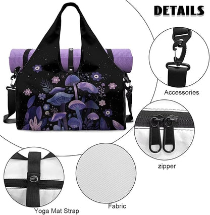 Yoga Mat Bag for Women Men Large Carryall Tote with Adjustable Shoulder Strap for Gym Yoga Travel Pilates Office