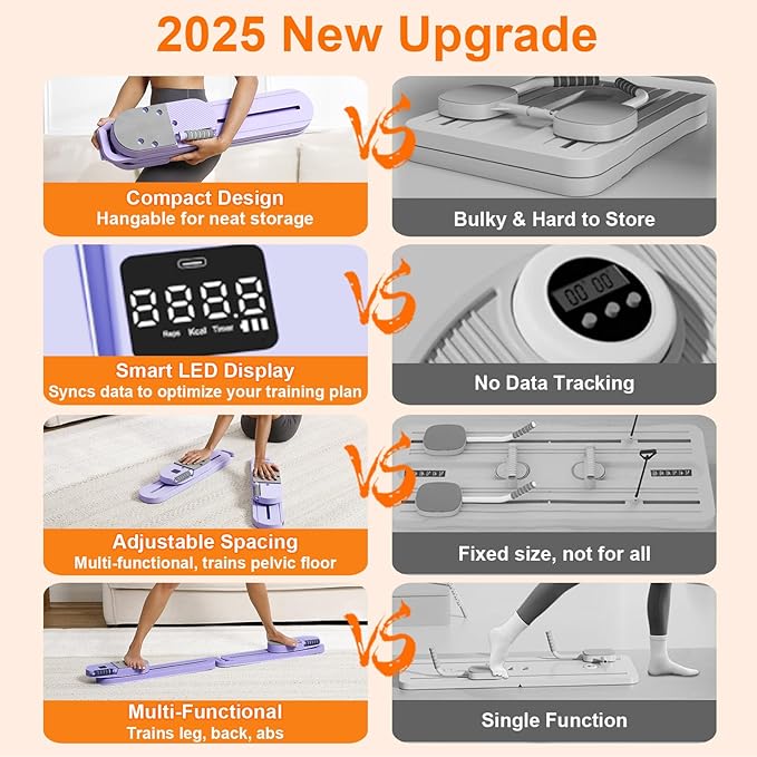 Portable Pilates Reformer Set for Women, Multi-Functional Pilates Exercise Board with Resistance Bands for Home Workouts, Core Strengthening, Toning, Abdominal Sculpting, Full-Body Fitness