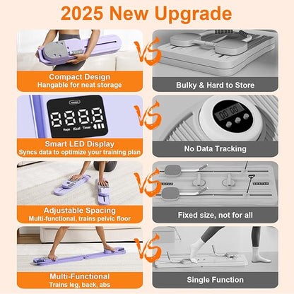 Portable Pilates Reformer Set for Women, Multi-Functional Pilates Exercise Board with Resistance Bands for Home Workouts, Core Strengthening, Toning, Abdominal Sculpting, Full-Body Fitness