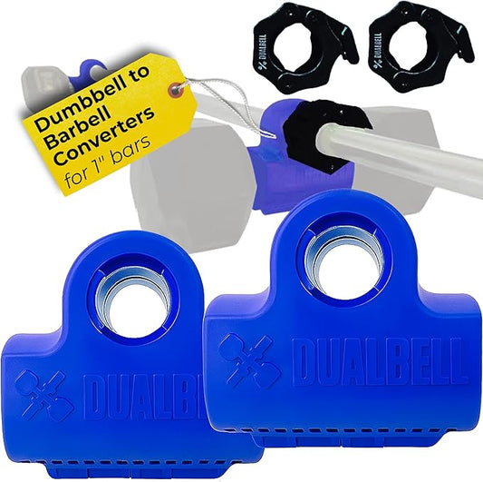 Dumbbell Barbell Converter - Dumbbell Converter Home Gym Equipment, for 1" Standard Bars, Up to 250lb Capacity Barbell Adapters- Versatile Weight Lifting Set, Suitable for Men and Women