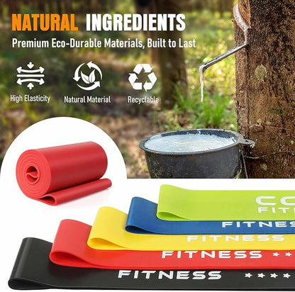 Resistance Bands for Working Out, Exercise Bands Resistance Bands Set with 5 Resistance Levels, Latex Loop Bands for Women Men, Workout Bands for Legs, Glutes, Strength Training, Yoga, Home Gym