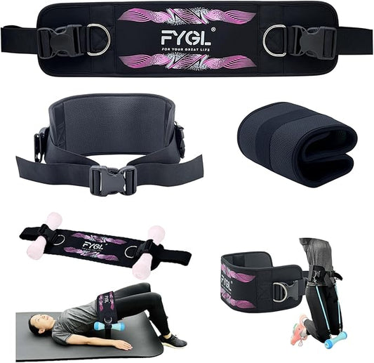 Hip-Thrust-Belt, Foldable Design, Slip-Resistant Padding, Supports 300 lbs, Ideal for Glutes Training with Dumbbells, Kettlebells & Plates, Great for Gym & Home Hip Thrust Workouts