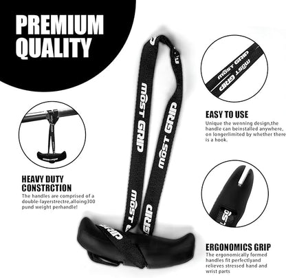 MOST Neutral Grip Pull Up Handles for Home Gym Workout, Ergonomic Pull Up Grips with Non-Slip for T-bar Row