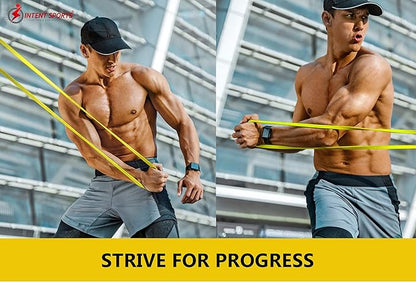 INTENT SPORTS Pull Up Assist Bands – Assistance and Resistance Bands for Pull-Up, Fitness, Body Stretching, Mobility Work, Weightlifting, Heavy Duty - Single/Set – Exercise Videos - eBook!