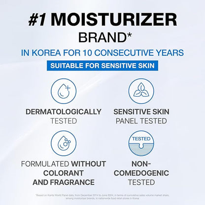 PHYSIOGEL Facial Moisturizer, Provides 120-hour Lasting Hydration Korean Skin care, Fragrance Free, Strengthens Skin Barrier, Lightweight Cream for Sensitive Skin, Ceramide, Squalane, 1.7 fl.oz
