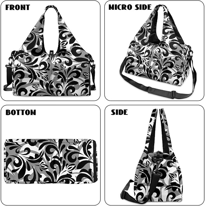 Yoga Mat Bag for Women Men Large Carryall Tote with Adjustable Shoulder Strap for Gym Yoga Travel Pilates Office