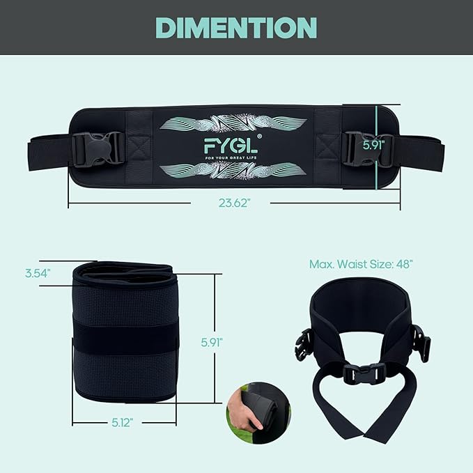 Hip-Thrust-Belt, Foldable Design, Slip-Resistant Padding, Supports 300 lbs, Ideal for Glutes Training with Dumbbells, Kettlebells & Plates, Great for Gym & Home Hip Thrust Workouts