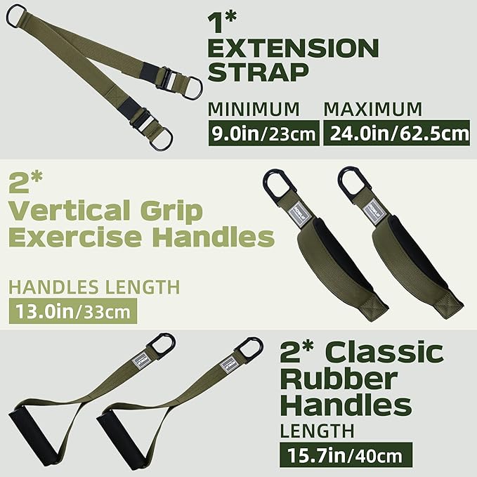 Tricep Rope Cable Attachment, Tricep Pull Down Rope & Exercise Handles, Cable Machine Attachment for Gym (Tricep Rope Set or Single Handle)