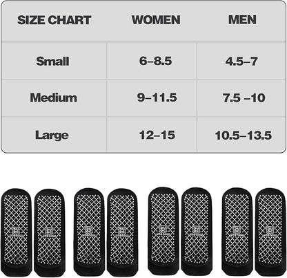 unenow Unisex Non Slip Grip Socks with Cushion for Yoga Pilates Barre Home & Hospital