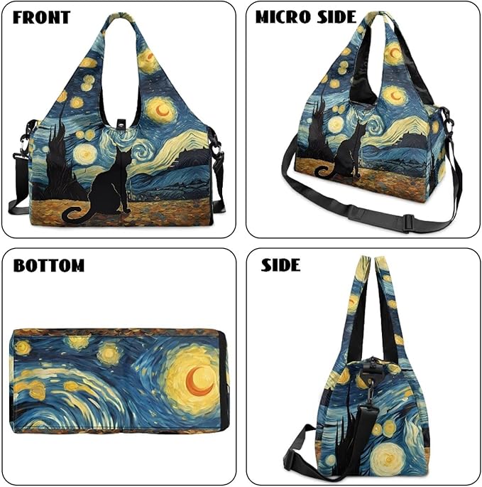 Yoga Mat Bag for Women Men Large Carryall Tote with Adjustable Shoulder Strap for Gym Yoga Travel Pilates Office