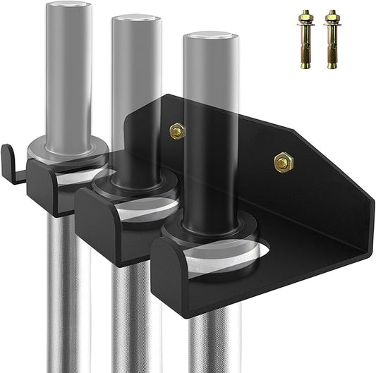 Barbell Storage Rack, Vertical Hanging Barbell Rack, Heavy Duty Wall Mounted Barbell Holder, Olympic Wall Mount Barbell Holder Space Saving Bar Holder Suitable for Garage, Gym, Home Fitness