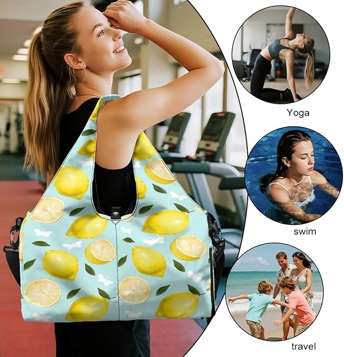 Yoga Mat Bag for Women Men Large Carryall Tote with Adjustable Shoulder Strap for Gym Yoga Travel Pilates Office