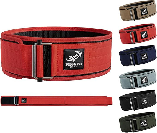 Self-Locking Weight Lifting Belt with Straps - Premium Weightlifting Belt for Serious Functional Fitness - Powerlifting - Deadlifting - Olympic Lifting Athletes - Gym Belt for Men & Women