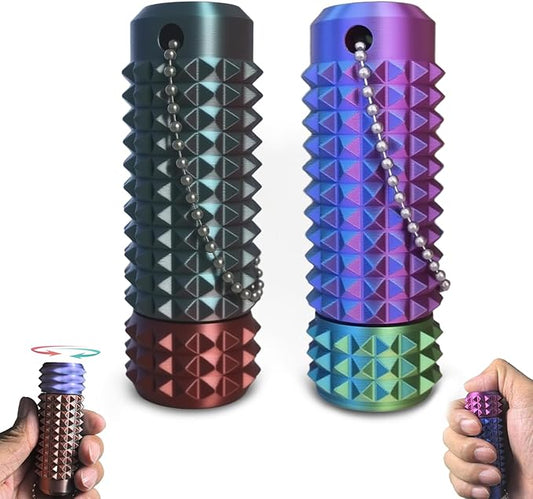 2pcs Pain Stim Fidget, Rotating Fidget Roller, 3D Printed Fidget Toys, Suitable for Hand Stimulation、Autism、ADHD、Irritability、Adult Fidgets for Anxiety and Stress