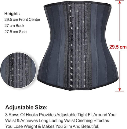 YIANNA Waist Trainer for Women Latex Underbust Waist Cincher Corset Sport Girdle Hourglass Body Shaper