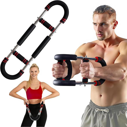 Twister Arm Trainer–2 Adjustable Resistance Levels 30-120lb, Arm Trainer for Men & Women with Comfortable Grip, Home Gym Equipment Chest Exerciser for Upper Body Strength, Muscle Building
