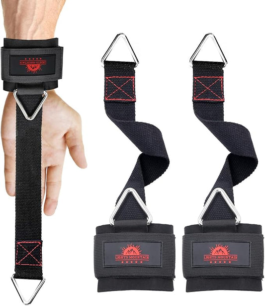 Adjustable Weightlifting Wrist & Ankle Straps with Triangle Ring for Deadlifts, Tricep Pull-Downs, Pilates, Cable Machines & Rehab – Padded Straps for Gym, Physical Therapy, and Recovery