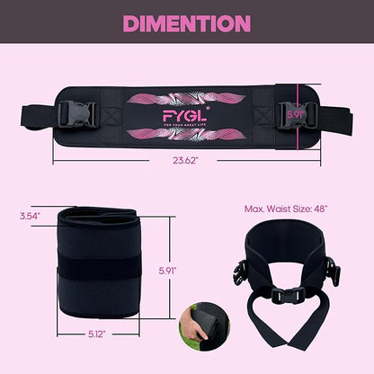 Hip-Thrust-Belt, Foldable Design, Slip-Resistant Padding, Supports 300 lbs, Ideal for Glutes Training with Dumbbells, Kettlebells & Plates, Great for Gym & Home Hip Thrust Workouts