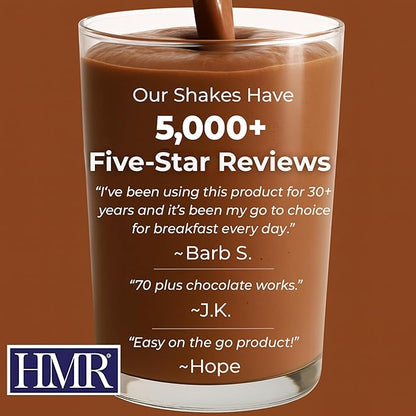 HMR 120 Chocolate Shake Meal Replacement Powder | Chocolate Shake Mix to Support Healthy Weight Loss | 12g of Protein | Nutritional Drink | Low Calorie Food | 12 Servings