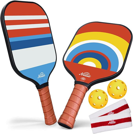 Pickleball Paddles, Carbon Fiber Pickleball Paddles Set of 1/2/4, USAPA Approved 13mm Polymer Core Pickleball Set for Intermediate, Stylish Pickleball Gifts