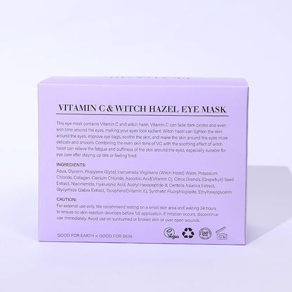 Under Eye Patches with Vitamin C and Witch Hazel Eye Mask for Dark Circles and Puffiness,Face Mask Skin Care Products 30 Pairs