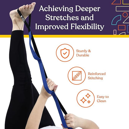SPECIAL SUPPLIES Balance Board and Yoga Strap Set for Stretching, Stability Training, Fitness, Flexibility, Physical Therapy, Home Workout Equipment, Strength Training, and Pilates
