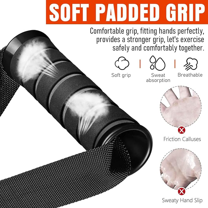 Heavy Duty Exercise Handles, Gym Cable Handles for Cable Machine Attachments, D Handle Cable Attachments, Handles for Resistance Bands, Workout Accessories, Fitness Equipment for Home Gym