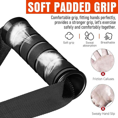 Heavy Duty Exercise Handles, Gym Cable Handles for Cable Machine Attachments, D Handle Cable Attachments, Handles for Resistance Bands, Workout Accessories, Fitness Equipment for Home Gym