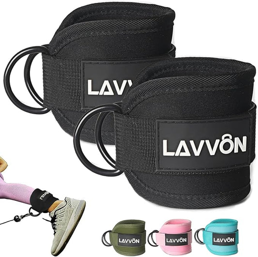 Ankle Straps for Cable Machines Kickbacks - Adjustable Comfort Ankle Cable Attachments for Gym Ankle Cuff Cable Machine Glute Kickback Straps - Leg Extensions, Curls & Ankle Cuffs Women