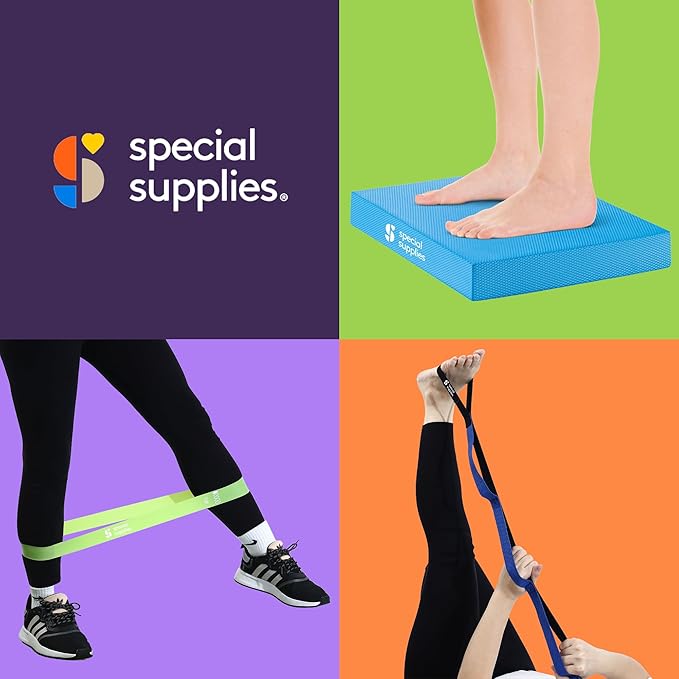 SPECIAL SUPPLIES Balance Board and Yoga Strap Set for Stretching, Stability Training, Fitness, Flexibility, Physical Therapy, Home Workout Equipment, Strength Training, and Pilates