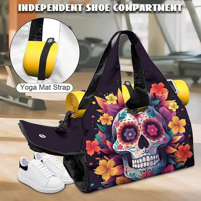 Yoga Mat Bag for Women Men Large Carryall Tote with Adjustable Shoulder Strap for Gym Yoga Travel Pilates Office