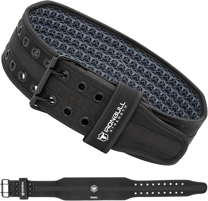 Hybrid Weight Lifting Belt – Heavy Duty Prong Support, Neoprene Interior, Tapered Powerlifting Design – Back Support for Squats, Deadlifts, & Strength Training – Stylish & Rigid Gym Belt for Men & Women