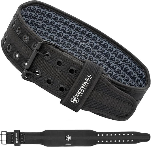 Hybrid Weight Lifting Belt – Heavy Duty Prong Support, Neoprene Interior, Tapered Powerlifting Design – Back Support for Squats, Deadlifts, & Strength Training – Stylish & Rigid Gym Belt for Men & Women