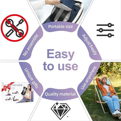 YAJIACLONE Back Stretcher for Lower Back Pain Relief，Adjustable, Portable, Durable-Unique Yoga and Gym Runner Gifts，Sports Fitness Relaxations Gift，Home Office Travel Essentials.