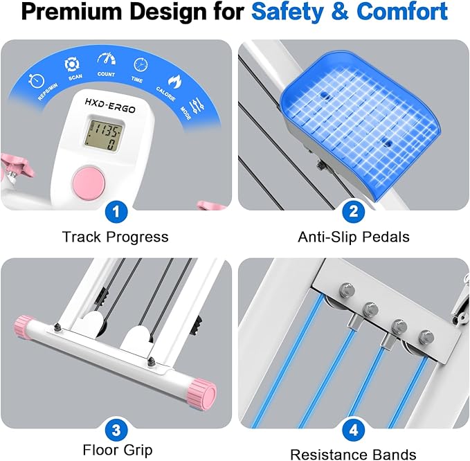 Stair Stepper for Home Gym,Folding Vertical Climber Cardio Exercise Machine,Stair Climber for Full Body Workout with Adjustable Handlebar for Women & Men