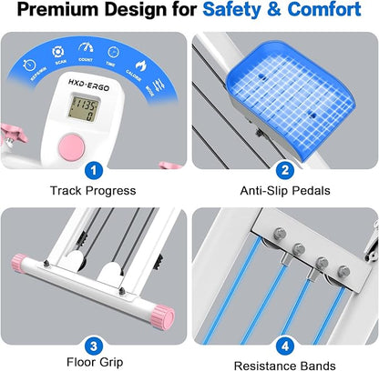 Stair Stepper for Home Gym,Folding Vertical Climber Cardio Exercise Machine,Stair Climber for Full Body Workout with Adjustable Handlebar for Women & Men