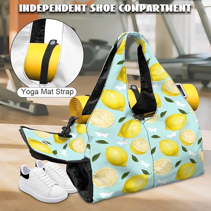 Yoga Mat Bag for Women Men Large Carryall Tote with Adjustable Shoulder Strap for Gym Yoga Travel Pilates Office