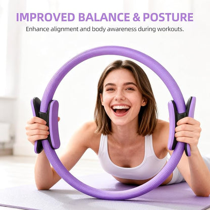Pilates Ring Set – Pilates Kit for Home Workouts with Ball, Resistance Bands, Sliding Discs & Grip Socks, Portable Pilates Essentials Accessories for Women Beginners, 9 in 1 Pilates Equipment
