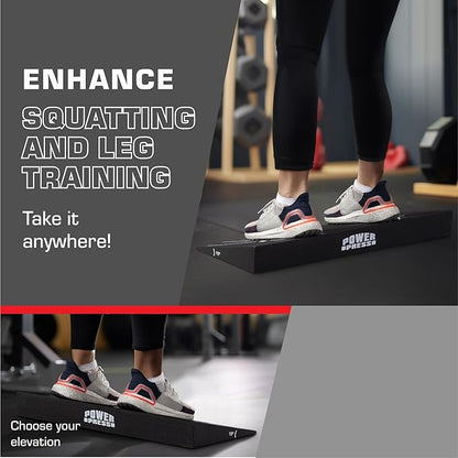 Squat Wedge Block - Squat Weight Lifting Wedges for Home Gym or Personal Trainers - Adjustable Angle Ramp Blocks for Heel Elevated Squatting Workout - Calf Raise Platform Board