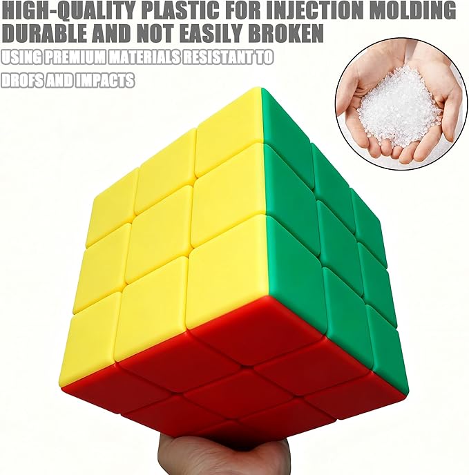 Giant Magic Cube, 18CM Big 3x3 Speed Cube Color-Matching 3D Sensory Puzzle Box Super Large Birthday Christmas Stocking Stuffers Gift for Kids Adults Fidget Toy Brain Teasers Cubing Classroom Speed Toy