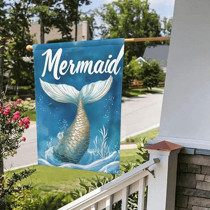 Mermaids Garden Flag 12x18 In Double Sided Yard Flags Lawn Sign Decor No Flagstand