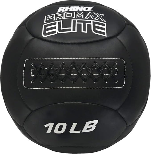 Champion Sports Rhino Promax Elite Slam Ball – Soft Shell, Non-Slip Grip, Multiple Weights Available, 14” Diameter, for Weightlifting, Plyometrics, Cross Training & Home Gym Fitness