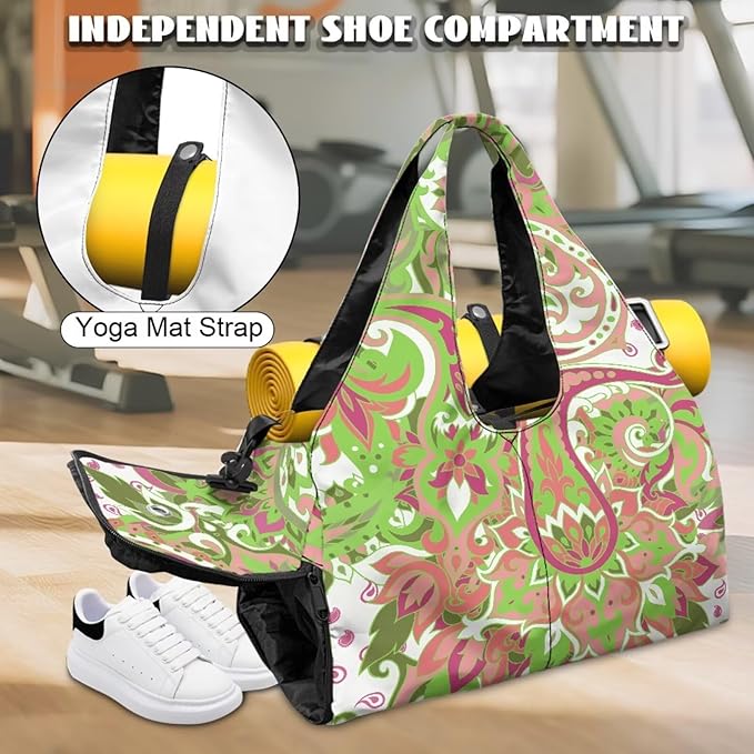 Yoga Mat Bag for Women Men Large Carryall Tote with Adjustable Shoulder Strap for Gym Yoga Travel Pilates Office