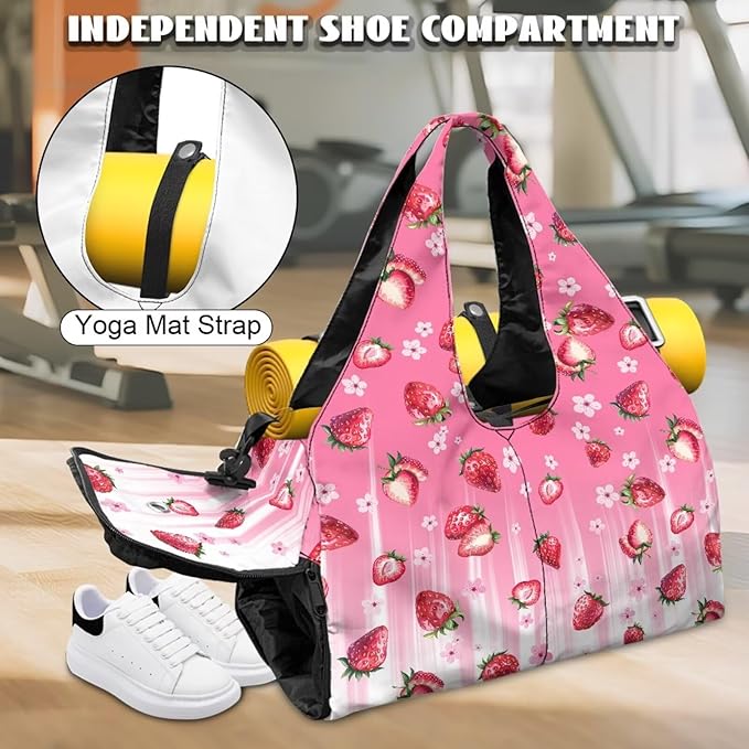 Yoga Mat Bag for Women Men Large Carryall Tote with Adjustable Shoulder Strap for Gym Yoga Travel Pilates Office